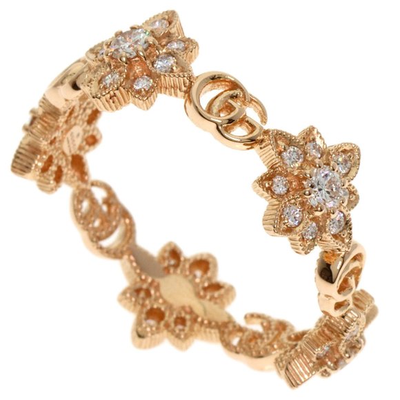 GUCCI Jewelry - Gucci Flora Diamond #14 Ring in 18K Pink Gold for Women